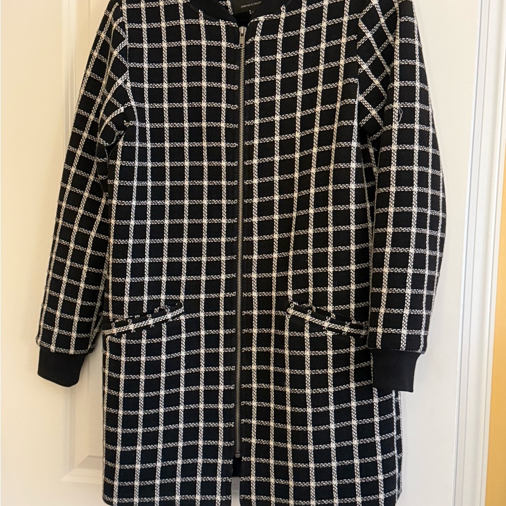 Sanctuary Black and White Patterned Blazer